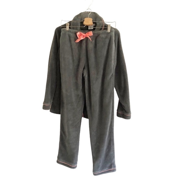 Frankie & Johnny Plush Pajamas Gray Size Large - Picture 4 of 12